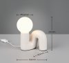 Lampka stołowa nocna szara ceramiczna designerska dekoracyjna na komodę QUINN R56821076 RL